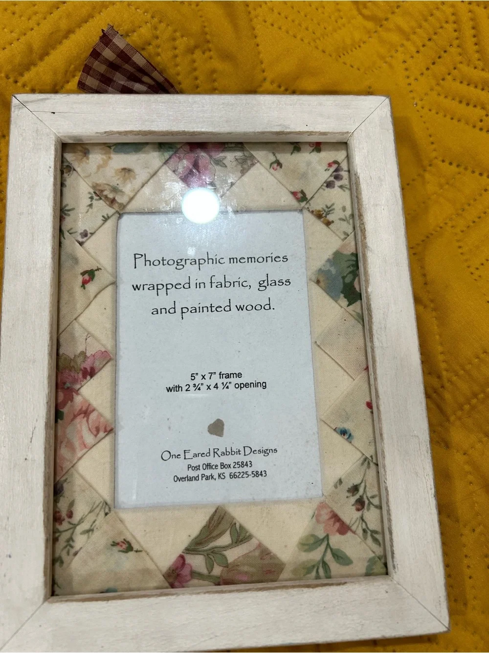 Vintage Cottagecore Fabric Wrapped Wood Picture Frames Set of 2 Coordinated Pair